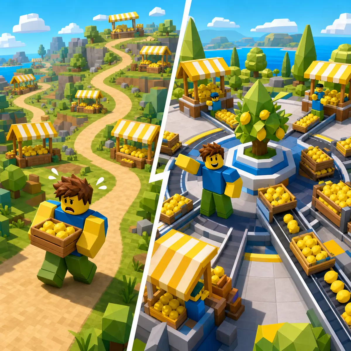 Concept comparison of walking between stands versus managing purchases remotely