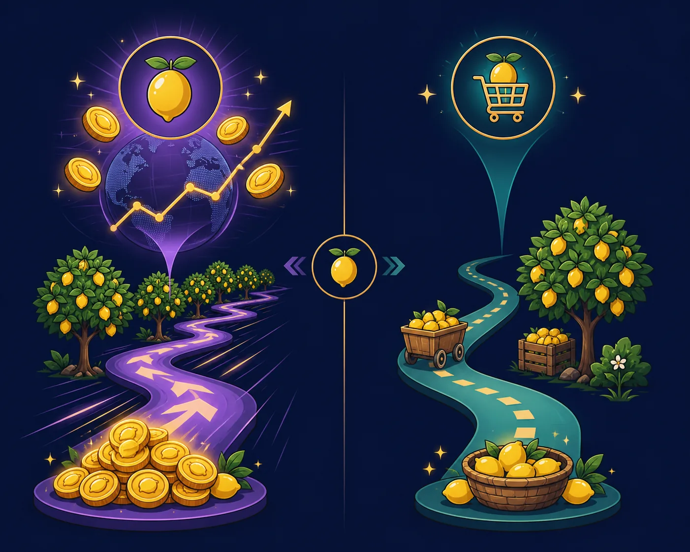 Editorial comparison illustration showing three Forever Purchase paths for broad development, remote buying, and global upgrades