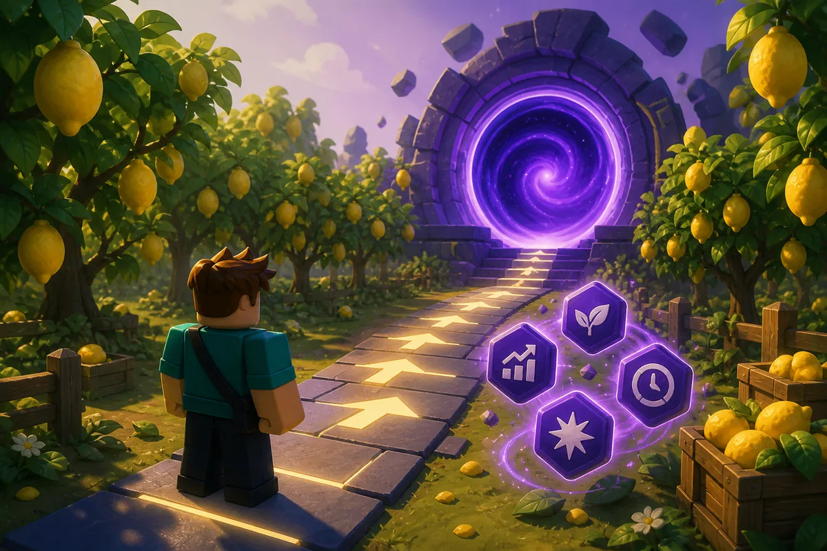 Editorial fan-guide illustration of a player choosing a permanent progression purchase between a wormhole, remote control, and upgrade network