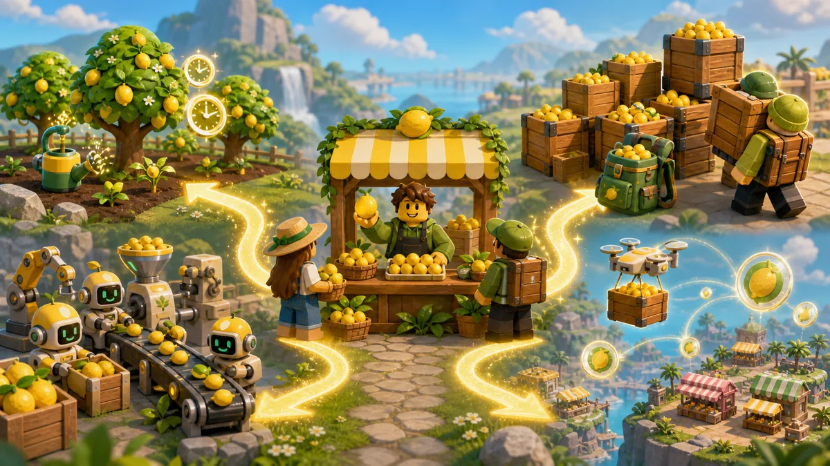 Fan guide illustration of Sell Lemons powers and upgrade paths